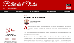 BVDM BILLET DE L ORDRE SEPT 2026 300