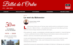 BILLET DE L ORDRE 1 JUIN 2026 300